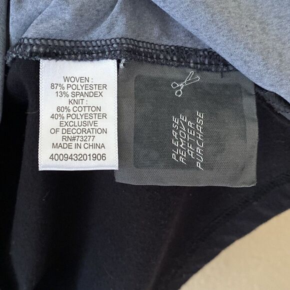 Vera Wang Black Floral Design Size Medium T shirt Elegant Haute Couture Romantic - Picture 7 of 8